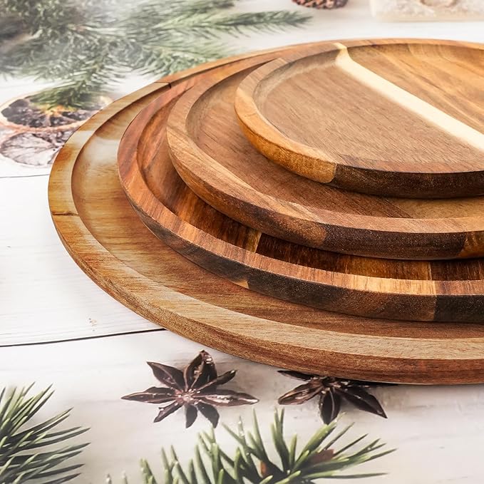 wooden tray set