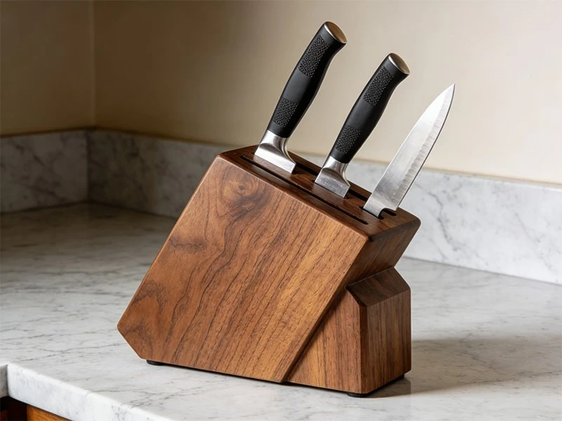 walnut knife block