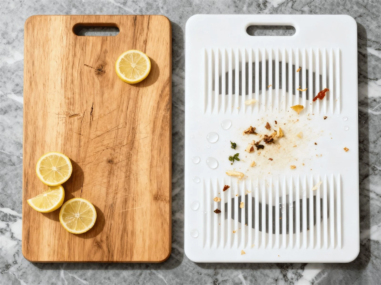 1Comparison of acacia wood cutting boards and plastic cutting boards