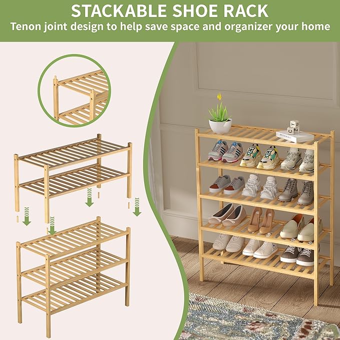 3 Tier Bamboo Shoe Rack 6