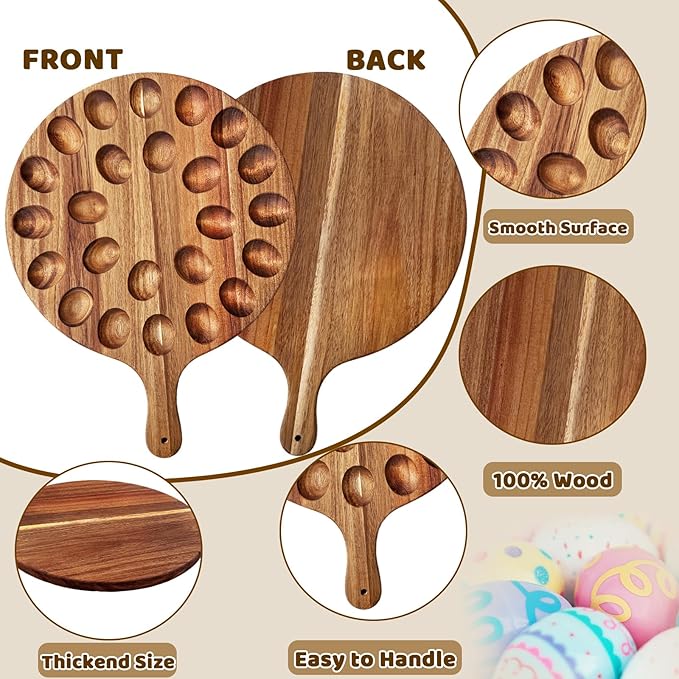 Wooden Deviled Egg Tray 4 Wooden Deviled Egg Tray 4
