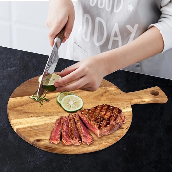 Acacia Wood Cutting Board with Handle 2 Acacia Wood Cutting Board with Handle 2