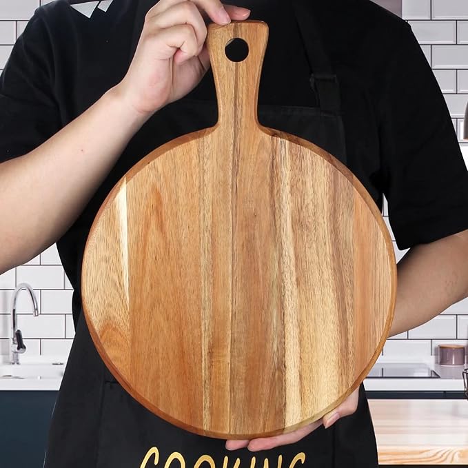 Acacia Wood Cutting Board with Handle 3 Acacia Wood Cutting Board with Handle 3