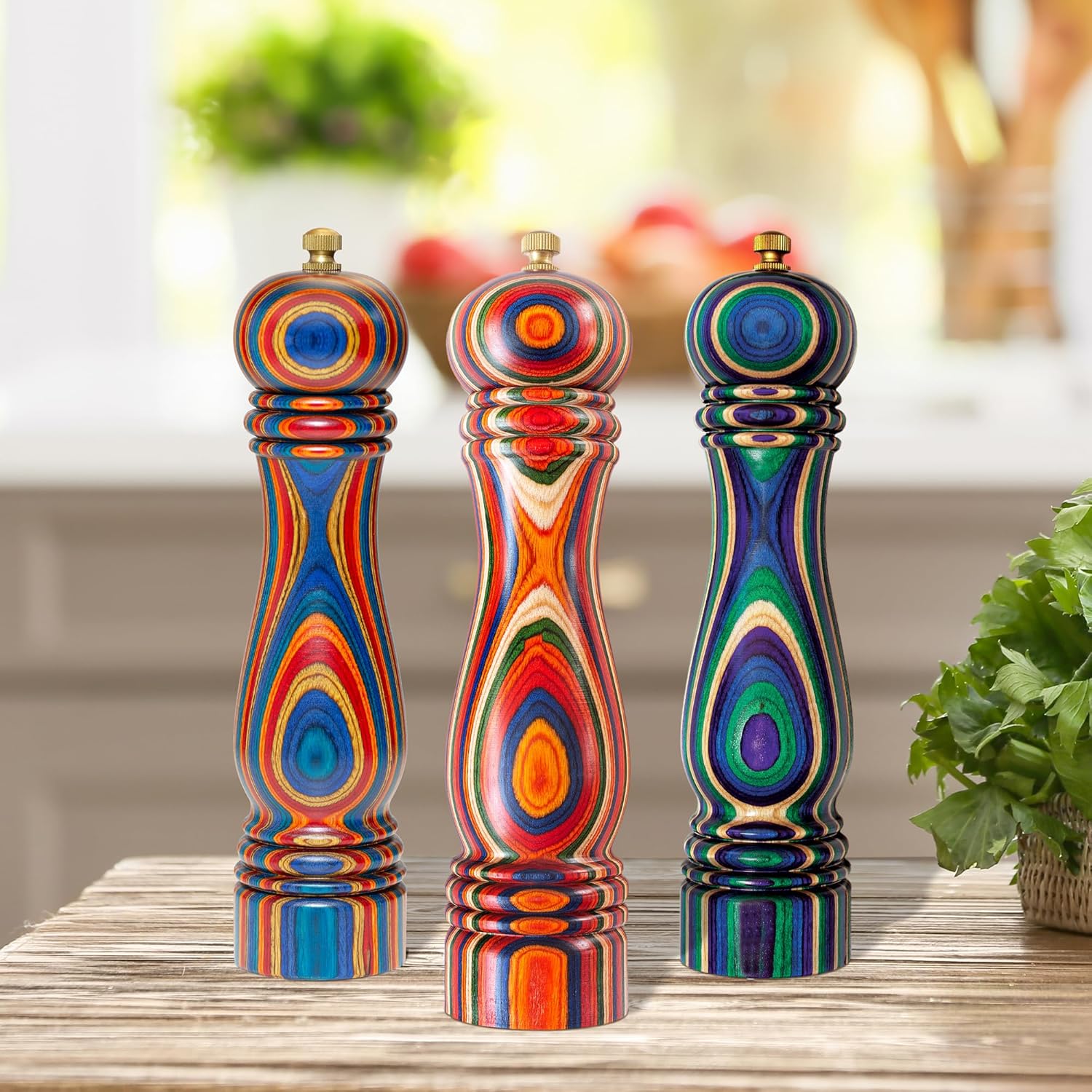 Colorful Wooden Pepper Grinder