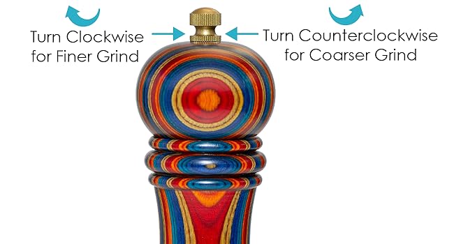 Colorful Wooden Pepper Grinder