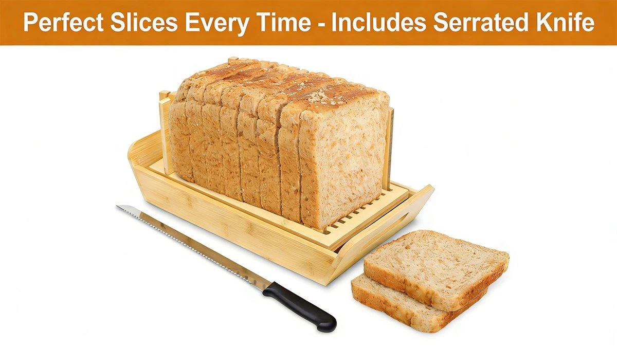 Adjustable Bamboo Bread Cutter with Knife3