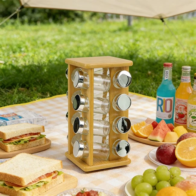 Bamboo Spice Rack With Spinning Base6