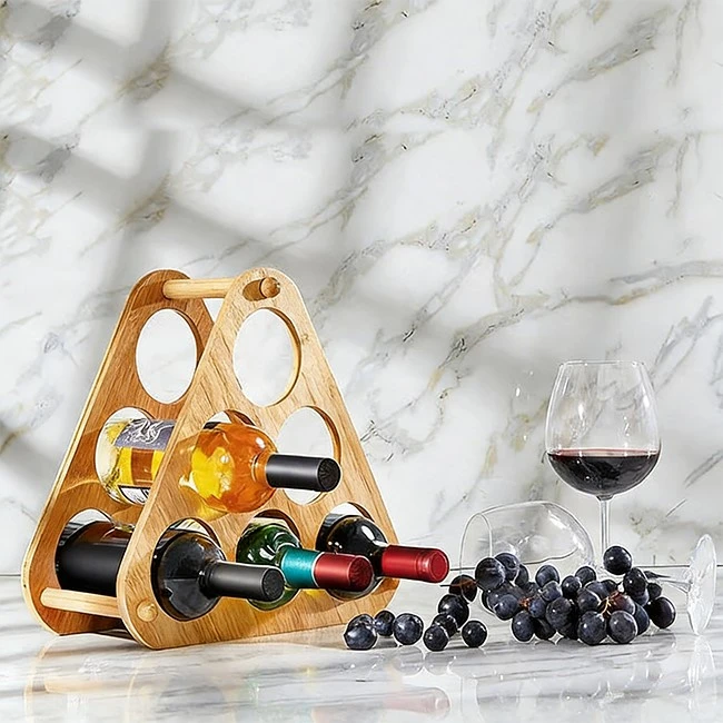 Bamboo Wine Storage and Display Rack 2