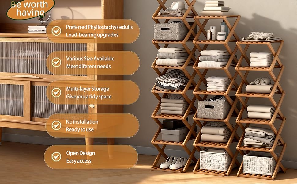 4 Tier Bamboo Portable Folding Shoe Rack 7 4 Tier Bamboo Portable Folding Shoe Rack 7