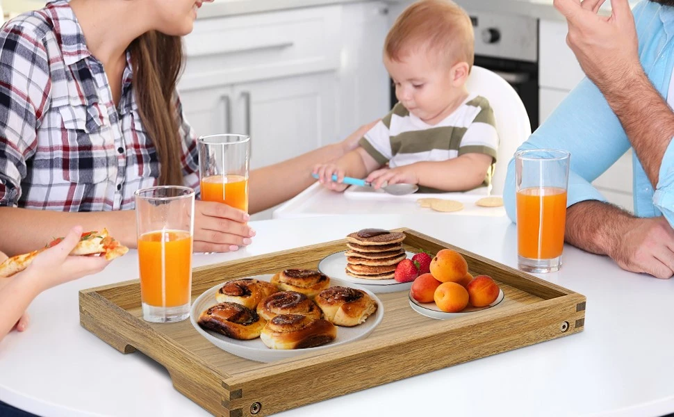 Wooden Breakfast Tray with Folding Legs 5