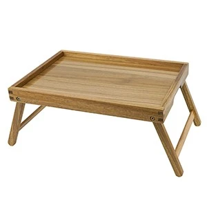 Wooden Breakfast Tray with Folding Legs