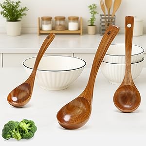 3 Pack Wooden Ladles 5