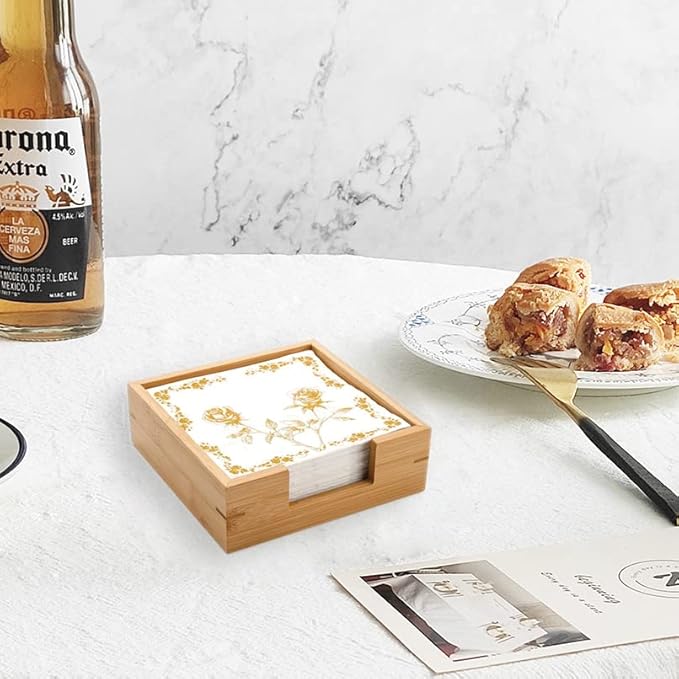 Square Bamboo Napkin Holder Square Bamboo Napkin Holder