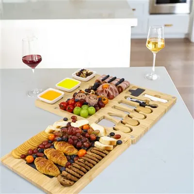 Magnetic Removable Bamboo Cheese Platter Magnetic Removable Bamboo Cheese Platter